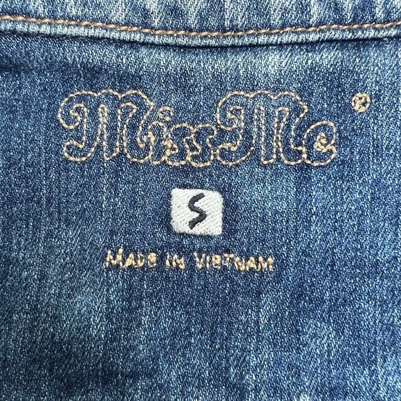 Miss Me Denim Jacket Size Small Acid Wash Distressed - Picture 4 of 7